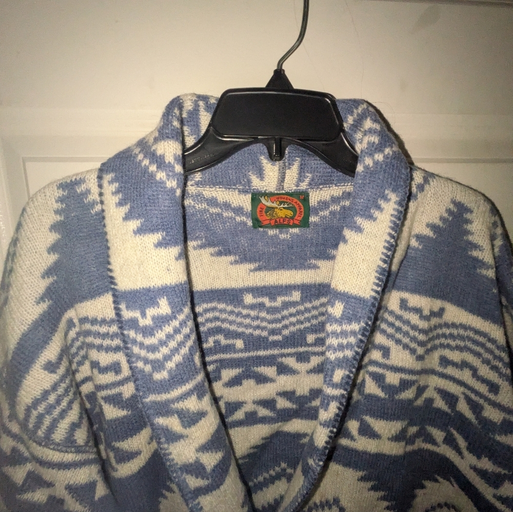 Vintage Alps Fine Womens Apparel Sweater 100% Wool Womens Size Medium Fair Isle - Picture 4 of 5